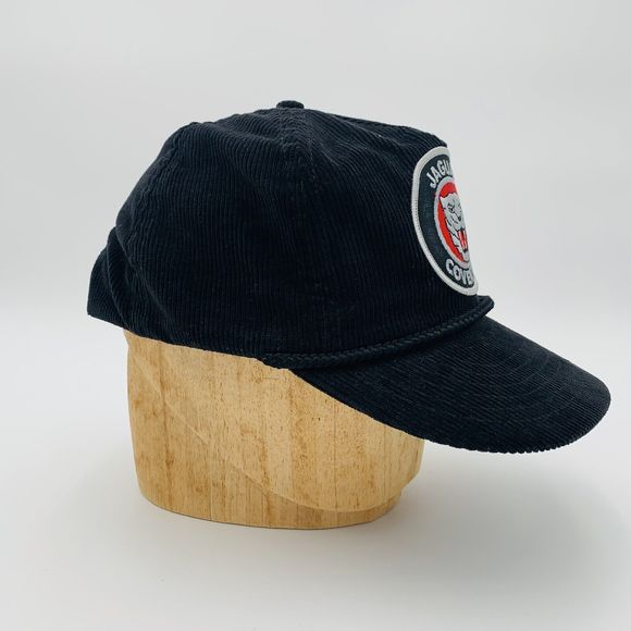 Vintage Jaguar Coventry Cord Corduroy Trucker Hat Cap Luxury Car Automobile Blk - Picture 4 of 5